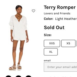 NWT Lovers + Friends romper jumpsuit free people reformation S